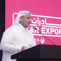 Speaker at a Qatar Exports event